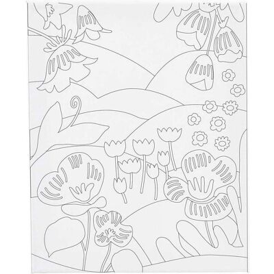 Creativ Company, Bilder, Leinwandbild mit Blumenlandschaftsdruck – 24 x 30 cm (24 x 30 cm) Creativ Company, Bilder, Leinwandbild mit Blumenlandschaftsdruck – 24 x 30 cm (24 x 30 cm)