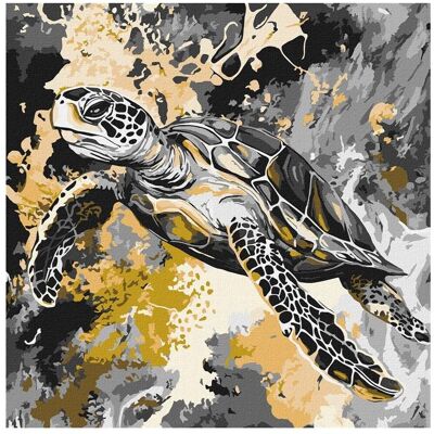 Ideyka Malen nach Zahlen - Goldene Schildkröte aus Metall Ideyka Malen nach Zahlen - Goldene Schildkröte aus Metall