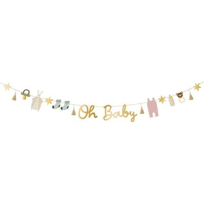 Partydeco Guirlande - Oh Baby (1 Stk.) Partydeco Guirlande - Oh Baby (1 Stk.)
