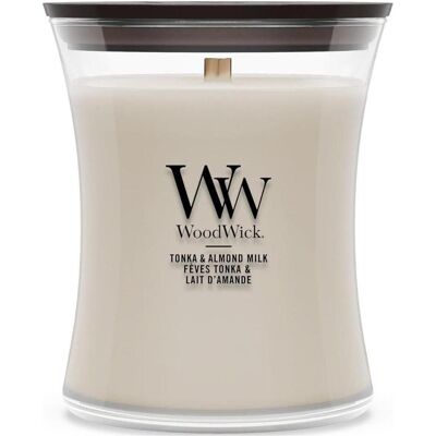 WoodWick, Duftkerzen, Tonka & Almond Milk medium Jar (275 g) WoodWick, Duftkerzen, Tonka & Almond Milk medium Jar (275 g)