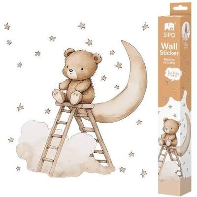 Sipro, Wandtattoo, Sipo Nástěnné samolepky do dětského pokoje, Teddy bear on a ladder Sipro, Wandtattoo, Sipo Nástěnné samolepky do dětského pokoje, Teddy bear on a ladder
