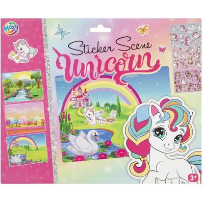 Grafix, Sticker, Entwerfen Sie Ihre eigene Aufkleberszene – Einhorn Grafix, Sticker, Entwerfen Sie Ihre eigene Aufkleberszene – Einhorn