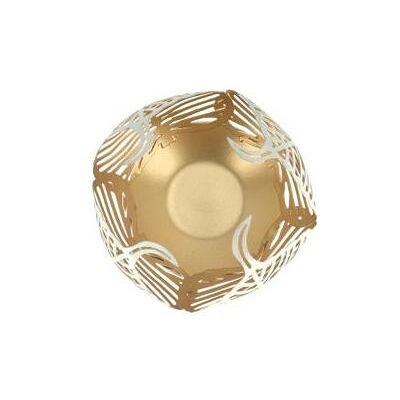 Kerzenständer, Teelichthalter auf Fuss Blatt Lina Creme/Gold Kerzenständer, Teelichthalter auf Fuss Blatt Lina Creme/Gold