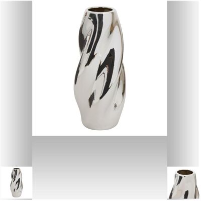 Atmosphera, Vase, Vase Twisted 210138, 28 cm, silver Atmosphera, Vase, Vase Twisted 210138, 28 cm, silver
