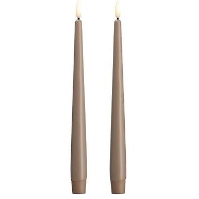 Konjac Sponge, Kerzenständer, LED taper candle - Slim - Sand - 23x250 mm - 2 pcs Konjac Sponge, Kerzenständer, LED taper candle - Slim - Sand - 23x250 mm - 2 pcs