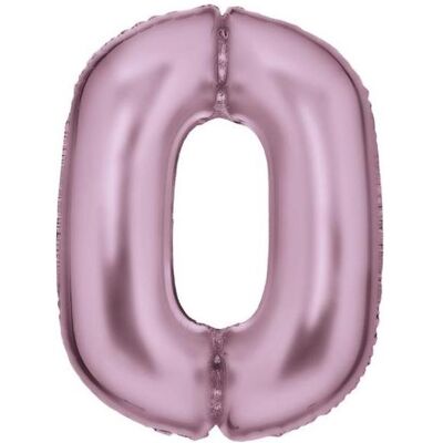 Amscan Metallic Folienballone pink Zahl 0 (1x) Amscan Metallic Folienballone pink Zahl 0 (1x)