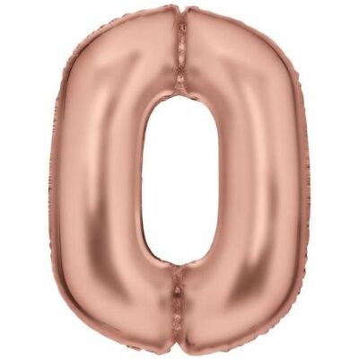 Amscan Zahlenballon Roségold Zahl 0 Seidenglanz - 86cm - leer Amscan Zahlenballon Roségold Zahl 0 Seidenglanz - 86cm - leer