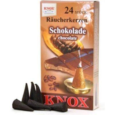 Knox, Räucherstäbchen, Räucherkerzen - Schokolade 24 Stk., Kegel Knox, Räucherstäbchen, Räucherkerzen - Schokolade 24 Stk., Kegel