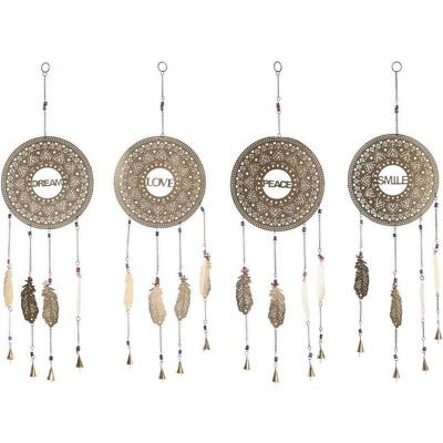 DKD Home Decor, Wanddeko, Deko-Figur Halsband Federn Golden Metall (25 x 1 x 77 cm) DKD Home Decor, Wanddeko, Deko-Figur Halsband Federn Golden Metall (25 x 1 x 77 cm)