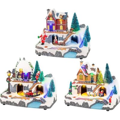 Weihnachtsdeko, Decoration with LED lighting, 16.3 cm, 13.9 cm, 7 LED Weihnachtsdeko, Decoration with LED lighting, 16.3 cm, 13.9 cm, 7 LED