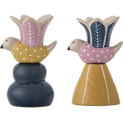 Bloomingville, Kerzenständer, - Swift Candle Holder - Multi - Stoneware Bloomingville, Kerzenständer, - Swift Candle Holder - Multi - Stoneware
