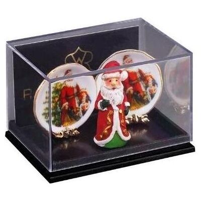 Reutter, Miniaturen, Kamindekoration Weihnachten "Weihnachtsmann" mit Figur und Wandteller Reutter, Miniaturen, Kamindekoration Weihnachten "Weihnachtsmann" mit Figur und Wandteller