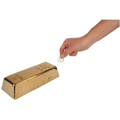 Kikkerland, Spardose, Ceramic Gold Bar Coin Bank (PB17) Kikkerland, Spardose, Ceramic Gold Bar Coin Bank (PB17)