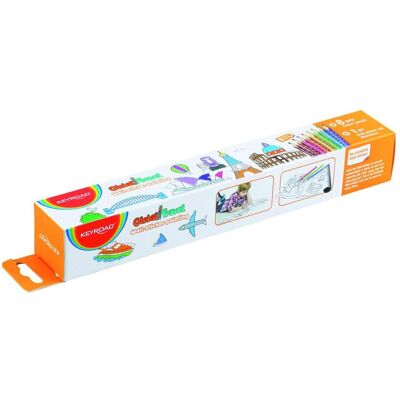 Keyroad, Wandtattoo, Global Travel Wandaufkleber zum Ausmalen, 206x30cm + 8 Buntstifte, Farbmix (32.30 x 4.50 cm) Keyroad, Wandtattoo, Global Travel Wandaufkleber zum Ausmalen, 206x30cm + 8 Buntstifte, Farbmix (32.30 x 4.50 cm)