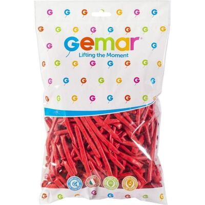 GoDan Italienische rote Röhrenballons 5 cm 100 Stück (100x) GoDan Italienische rote Röhrenballons 5 cm 100 Stück (100x)
