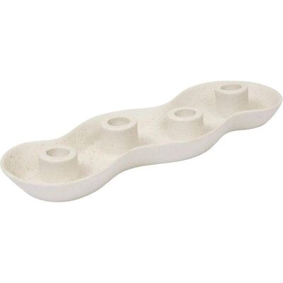 Atmosphera, Kerzenständer, Candle holder Cheri, ceramics, L32 cm, white Atmosphera, Kerzenständer, Candle holder Cheri, ceramics, L32 cm, white