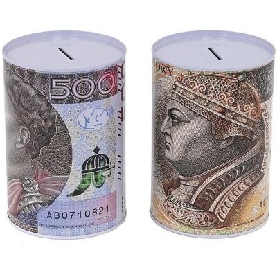 Adar, Spardose, Sparschwein aus Metall mit polnischen Zloty-Banknoten MIX Adar, Spardose, Sparschwein aus Metall mit polnischen Zloty-Banknoten MIX