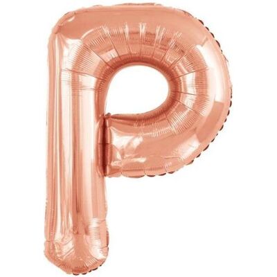 Riethmüller Grosser Buchstabe P Roségold Folienballon N34 verp (5x) Riethmüller Grosser Buchstabe P Roségold Folienballon N34 verp (5x)