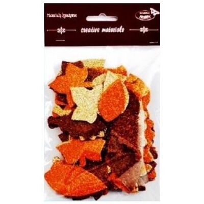 Teka, Herbstdeko, Braune Glitzerblätter 60 Stk Teka, Herbstdeko, Braune Glitzerblätter 60 Stk