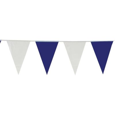 Tib Wimpelkette aus Kunststoff blau-weiss (1 Stk.) Tib Wimpelkette aus Kunststoff blau-weiss (1 Stk.)