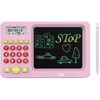 Xrec Tablet Rysunkowy Tablica LCD 5,2" Kolorowa Deska Kreślarska + Kalkulator / Różowy (5.20"), Grafiktablett, Rosa Xrec Tablet Rysunkowy Tablica LCD 5,2" Kolorowa Deska Kreślarska + Kalkulator / Różowy (5.20"), Grafiktablett, Rosa