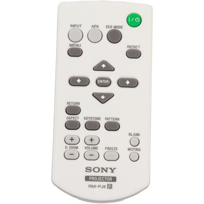 Sony Remote Commander (RM-PJ8) (Gerätespezifische Fernbedienung, Infrarot), Fernbedienung, Schwarz, Grau, Weiss Sony Remote Commander (RM-PJ8) (Gerätespezifische Fernbedienung, Infrarot), Fernbedienung, Schwarz, Grau, Weiss