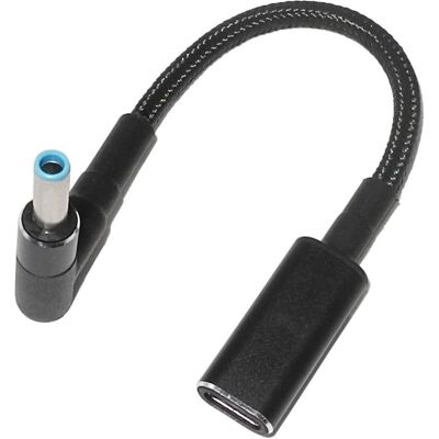 PowerGuard USB-C HP Notebook PD Fast Charge 10cm (4.5 x 3.0 mm, 0.6mm) (100 W), Notebook Netzteil, Schwarz PowerGuard USB-C HP Notebook PD Fast Charge 10cm (4.5 x 3.0 mm, 0.6mm) (100 W), Notebook Netzteil, Schwarz
