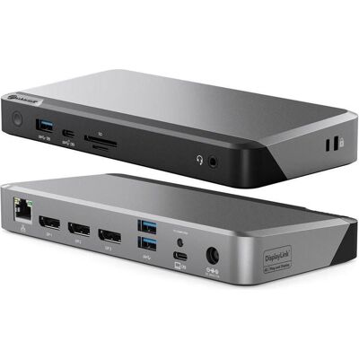 Alogic Docking Station Universal Triple USB-C&USB-A (USB-C, 13 Ports), Dockingstation + USB Hub, Schwarz, Grau Alogic Docking Station Universal Triple USB-C&USB-A (USB-C, 13 Ports), Dockingstation + USB Hub, Schwarz, Grau