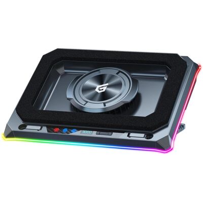 Conceptronic USB-C Laptop-Kühlpad + Handyhalter, RGB, 12V, Notebook Ständer, Schwarz Conceptronic USB-C Laptop-Kühlpad + Handyhalter, RGB, 12V, Notebook Ständer, Schwarz