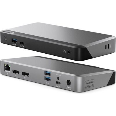 Alogic DX2 (USB-C), Dockingstation + USB Hub, Schwarz, Grau Alogic DX2 (USB-C), Dockingstation + USB Hub, Schwarz, Grau