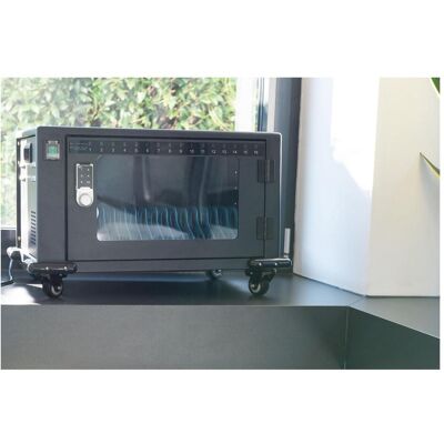 Digitus Mobiler Ladeschrank, 14", USB-C, elektr. PIN Schl. 16 Ladestationen, Lüfter, 384 x 550 x 375 mm, Notebookwagen, Schwarz Digitus Mobiler Ladeschrank, 14", USB-C, elektr. PIN Schl. 16 Ladestationen, Lüfter, 384 x 550 x 375 mm, Notebookwagen, Schwarz