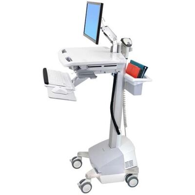 Ergotron StyleView Power Wagen LCD-Arm LCD bis 61cm/24 max. 16kg, Notebookwagen, Grau, Weiss Ergotron StyleView Power Wagen LCD-Arm LCD bis 61cm/24 max. 16kg, Notebookwagen, Grau, Weiss