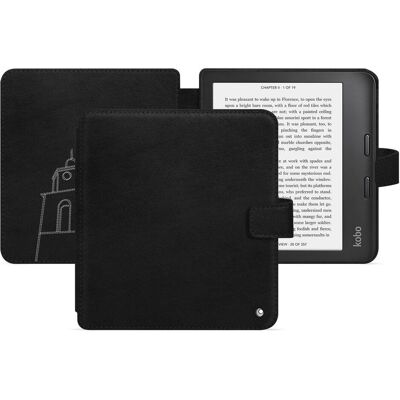 Noreve Lederschutzhülle horizontal (Kobo Libra Colour), eReader Hülle, Schwarz Noreve Lederschutzhülle horizontal (Kobo Libra Colour), eReader Hülle, Schwarz