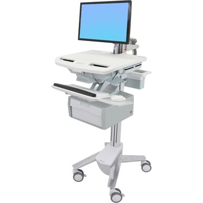 Ergotron Cart with LCD Arm, 1 Tall Drawer - Wagen - für LCD-Display / PC-Ausrüstung - Kun, Notebookwagen, Grau Ergotron Cart with LCD Arm, 1 Tall Drawer - Wagen - für LCD-Display / PC-Ausrüstung - Kun, Notebookwagen, Grau