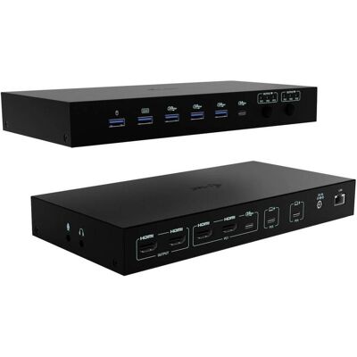 i-tec USB-C KVM DS for 3 Hosts, USB-C (USB-C, 10 Ports), Dockingstation + USB Hub, Schwarz i-tec USB-C KVM DS for 3 Hosts, USB-C (USB-C, 10 Ports), Dockingstation + USB Hub, Schwarz
