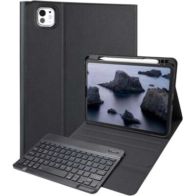 Accezz QWERTZ Bluetooth Keyboard Bookcase iPad Pro 11 (2024) M4 (DE), Tablet Tastatur, Schwarz Accezz QWERTZ Bluetooth Keyboard Bookcase iPad Pro 11 (2024) M4 (DE), Tablet Tastatur, Schwarz