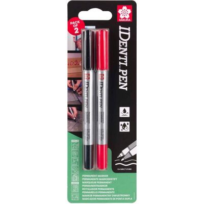 Sakura Identi-Pen-Set, Schwarz und Rot, Stylus, Rot, Schwarz Sakura Identi-Pen-Set, Schwarz und Rot, Stylus, Rot, Schwarz