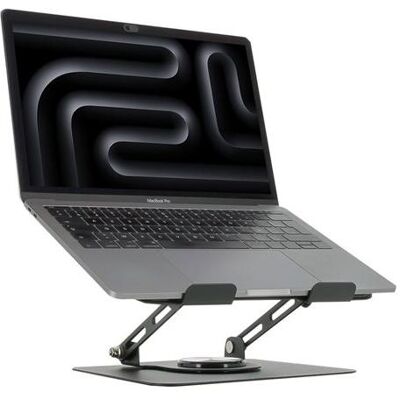 Mobilis Ergonomic Laptop Stand with 360° rotating base, Notebook Ständer, Schwarz Mobilis Ergonomic Laptop Stand with 360° rotating base, Notebook Ständer, Schwarz