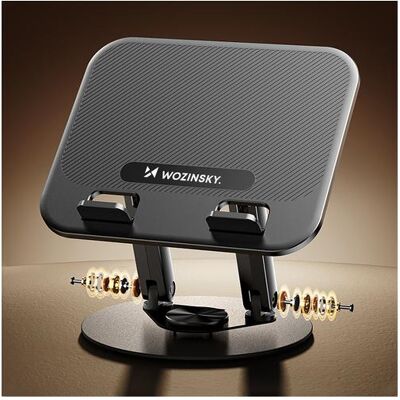 Wozinsky Podstawka WRS-K75 obrotowa pod laptopa tablet - czarna, Notebook Ständer, Schwarz Wozinsky Podstawka WRS-K75 obrotowa pod laptopa tablet - czarna, Notebook Ständer, Schwarz