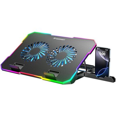 Wozinsky WDCX-A26 NitroCool RGB Gaming-Laptop-Kühlpad – Schwarz, Notebook Ständer, Schwarz Wozinsky WDCX-A26 NitroCool RGB Gaming-Laptop-Kühlpad – Schwarz, Notebook Ständer, Schwarz