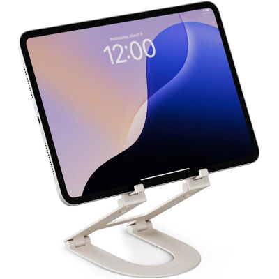 TwelveSouth Curve Mini, Tablet Halterung, Beige, Silber TwelveSouth Curve Mini, Tablet Halterung, Beige, Silber