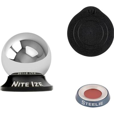 Nite Ize Steelie Car Mount Kit, Smartphone Halterung, Schwarz, Silber Nite Ize Steelie Car Mount Kit, Smartphone Halterung, Schwarz, Silber