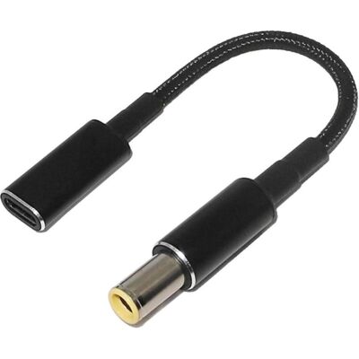PowerGuard USB-C Lenovo Notebook PD Fast Charge 10cm (Lenovo DC Barrel 7.9 x 5.4mm) (100 W), Notebook Netzteil, Schwarz PowerGuard USB-C Lenovo Notebook PD Fast Charge 10cm (Lenovo DC Barrel 7.9 x 5.4mm) (100 W), Notebook Netzteil, Schwarz