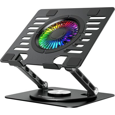 Wozinsky WDCX-X16-AS CoolBase RGB 360°-Kühlständer für Laptop und Tablet – Schwarz, Notebook Ständer, Schwarz Wozinsky WDCX-X16-AS CoolBase RGB 360°-Kühlständer für Laptop und Tablet – Schwarz, Notebook Ständer, Schwarz