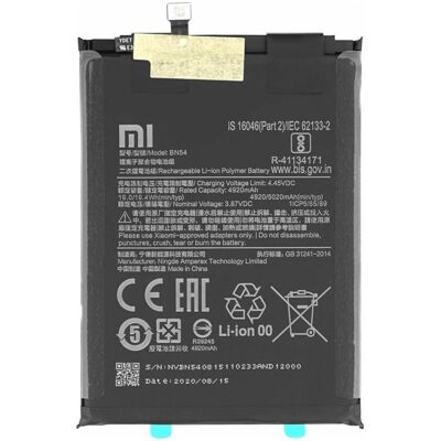 Xiaomi Batterie BN54 5020 mAh Redmi 9 / Redmi Note 9 460200003P1G, Smartphone Akku Xiaomi Batterie BN54 5020 mAh Redmi 9 / Redmi Note 9 460200003P1G, Smartphone Akku