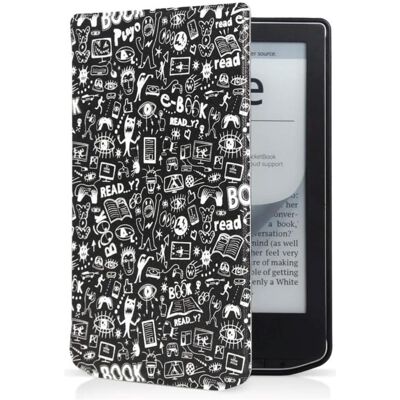 Connect IT Pouzdro na čtečku knih PocketBook 629, 634, Doodle černá, eReader Hülle, Schwarz Connect IT Pouzdro na čtečku knih PocketBook 629, 634, Doodle černá, eReader Hülle, Schwarz