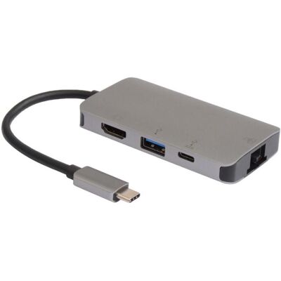 MicroConnect USB-C Mini Dock (USB-C, 1 Port), Dockingstation + USB Hub, Grau MicroConnect USB-C Mini Dock (USB-C, 1 Port), Dockingstation + USB Hub, Grau