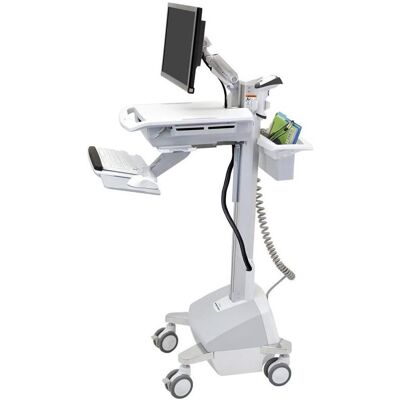 Ergotron EMR Cart with LCD Arm, LiFe Powered - Wagen für LCD-Display / PC-Ausrüstung - Ku, Notebookwagen, Grau, Weiss Ergotron EMR Cart with LCD Arm, LiFe Powered - Wagen für LCD-Display / PC-Ausrüstung - Ku, Notebookwagen, Grau, Weiss
