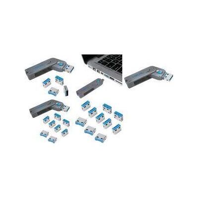 LogiLink USB Sicherheitsschloss, 1 Schlüssel / 4 Schlösser Schlüssel mit 4 USB-Aufsätzen, effektiver Schutz f, Notebook Security, Blau LogiLink USB Sicherheitsschloss, 1 Schlüssel / 4 Schlösser Schlüssel mit 4 USB-Aufsätzen, effektiver Schutz f, Notebook Security, Blau