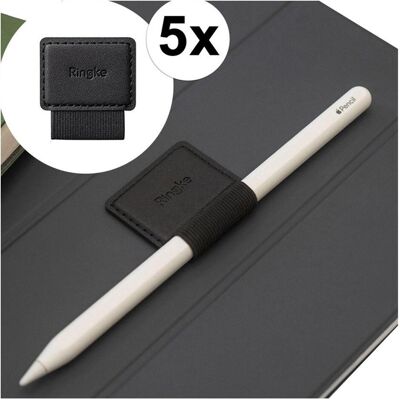 Ringke - Pen Holder (5 pack) - Ecological Leather, Textile, Elastic - Black, Stylus Zubehör, Schwarz Ringke - Pen Holder (5 pack) - Ecological Leather, Textile, Elastic - Black, Stylus Zubehör, Schwarz